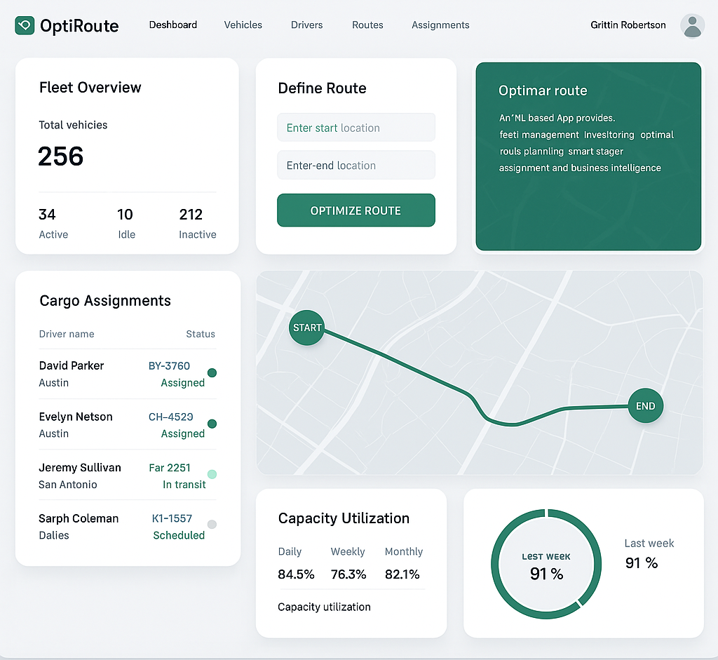 OptiRoute Dashboard